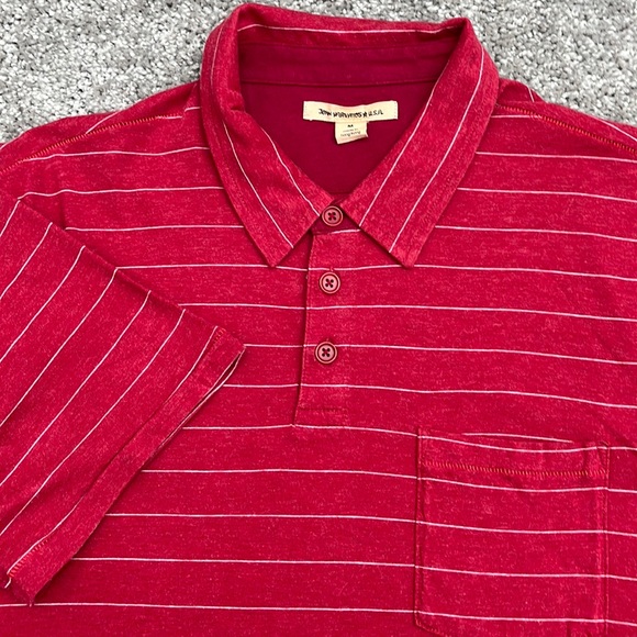 John Varvatos Shirts John Varvatos Red White Striped Cotton Knit